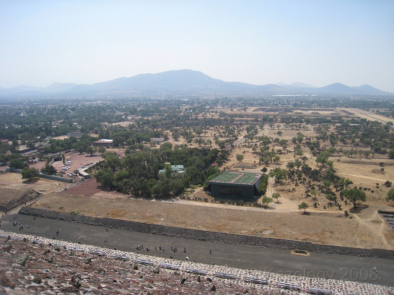 Mexico Pyramids - Mexico City 2009 0505.jpg - A trip to the Teotihuacan area of Mexico to visit the pyramids. A vast complex and a great climb to the top. This was followed by lunch in a cave, then a visit to the historical center of Mexico City. March 2009.